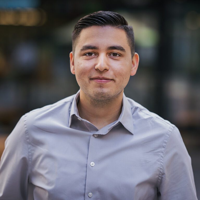 Man in a grey shirt